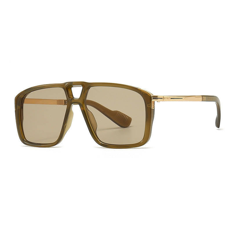 Men's Retro Double Square Sunglasses
