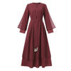 Leisure Loose Plus Size Crew Neck Belt Dress