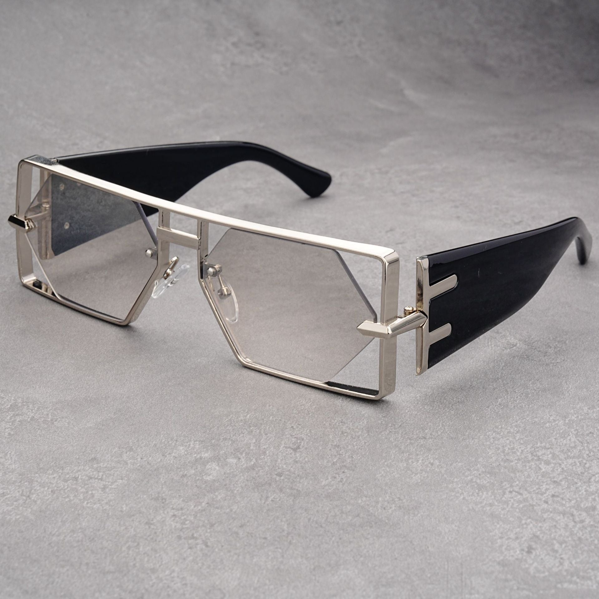 Hollow Big Square Rim Sunglasses Fashion Hip Hop