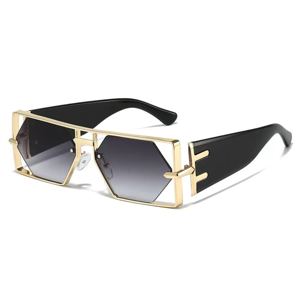 Hollow Big Square Rim Sunglasses Fashion Hip Hop