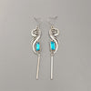 Geometric Inlaid Square Zircon Fashion Long Tassel Women's Earrings