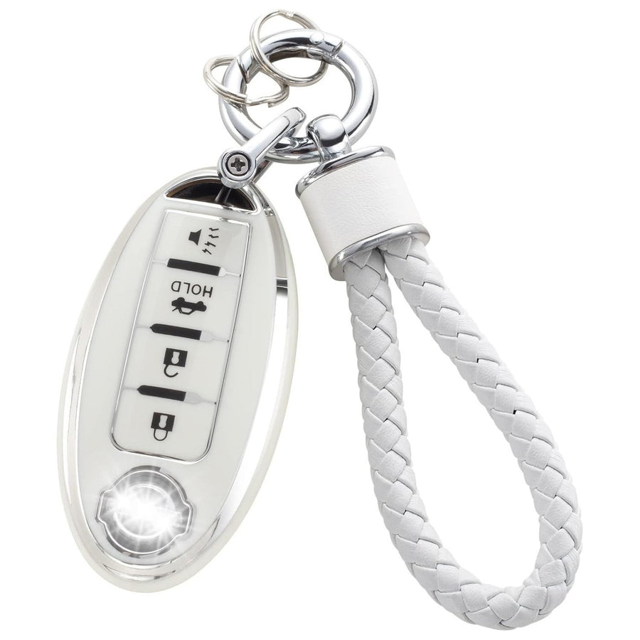 Silver Edge Car Key Cover Cover Matching Car Key Chain Pendant