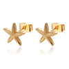 Convex Heart-shaped Inlaid Beads Light Luxury Earrings