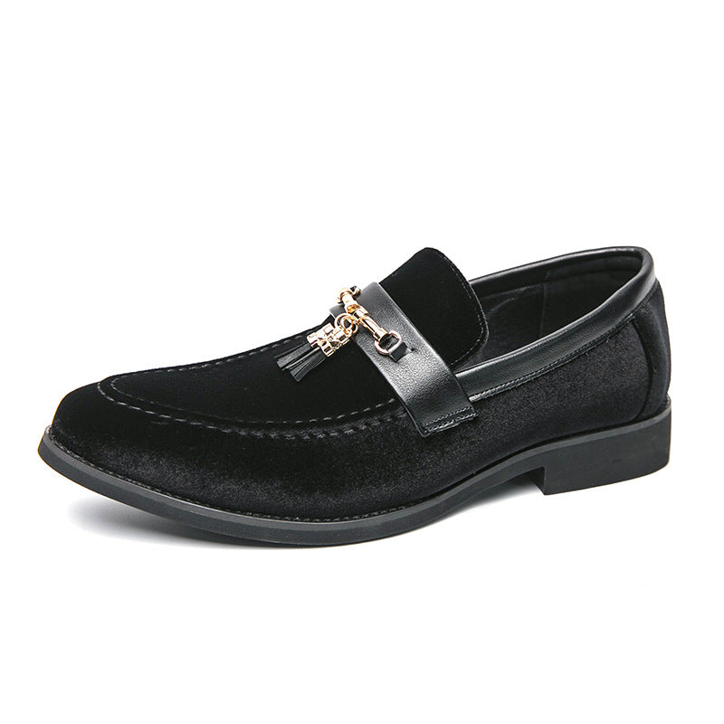 Loafers Solid Color Fringed Leather Shoes