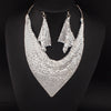 Oumei Liang Sequin Silk Scarf Design Collar Necklace Eardrops Suit