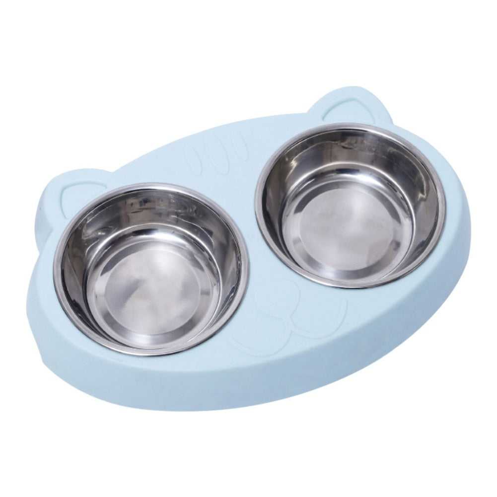 Stainless Steel Double Pet Food Bowl