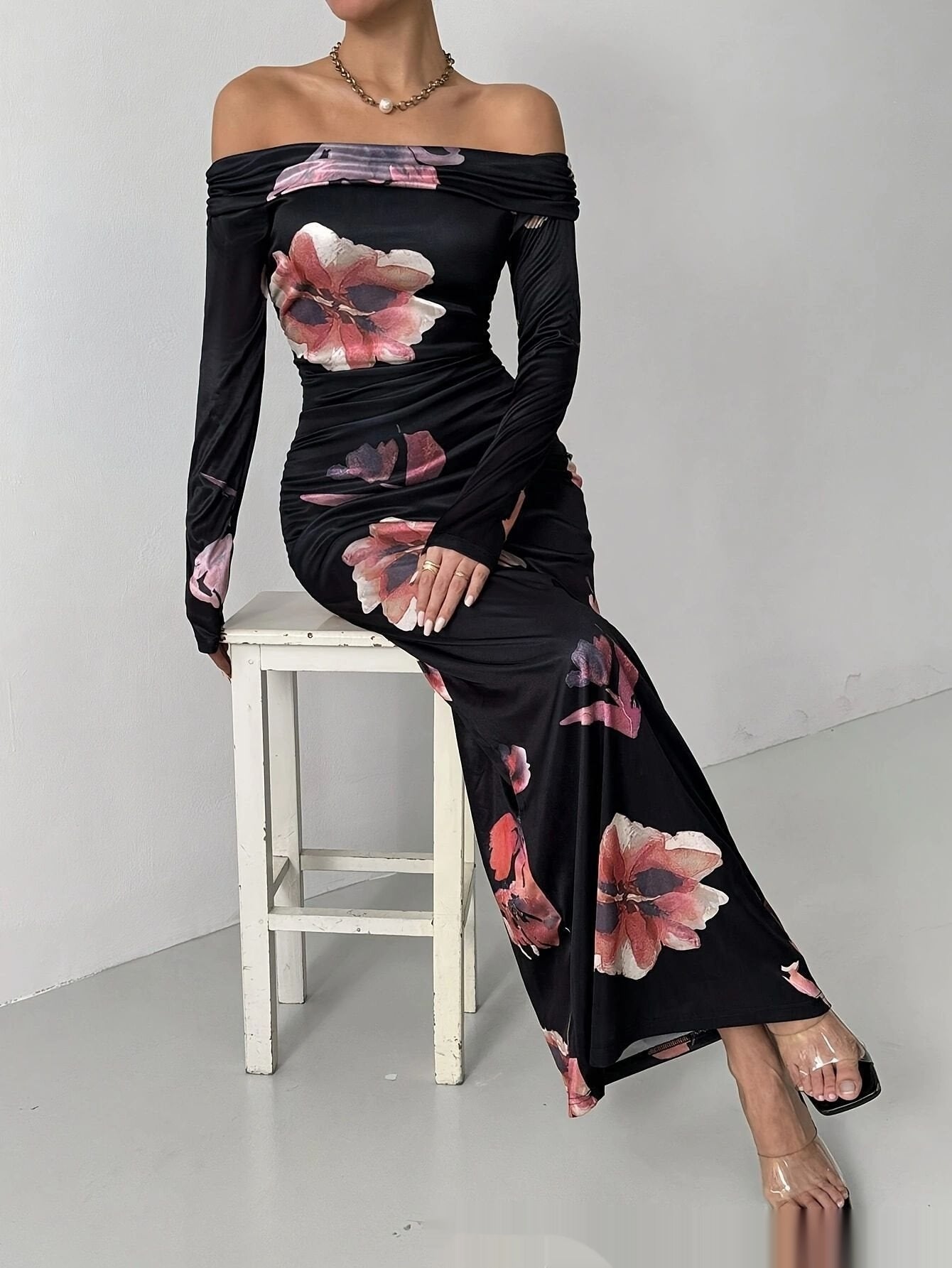 Dress Long Sleeve One Step Sheath Women