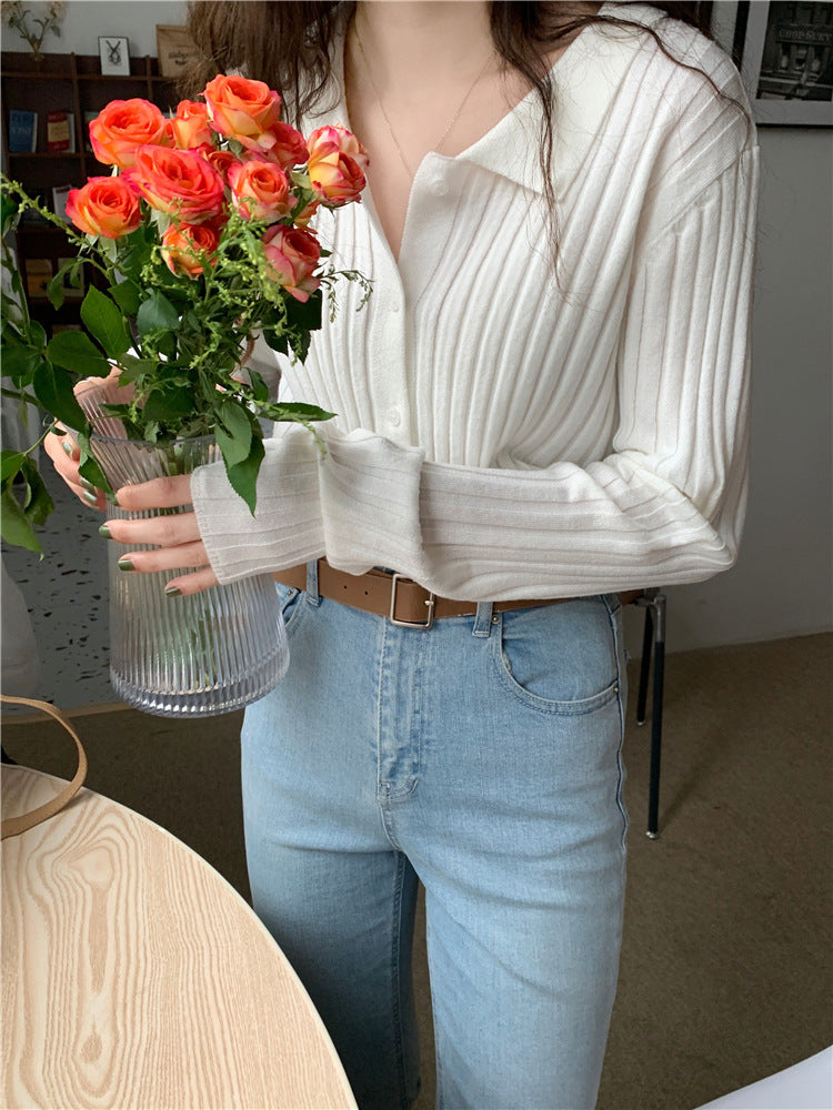 Retro Gentle Inner Wear Sweater Cardigan