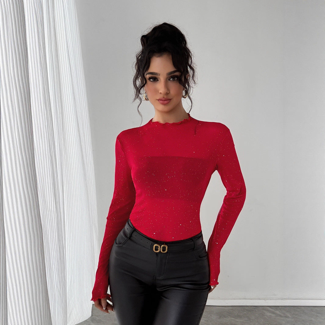 European And American Sequined Top