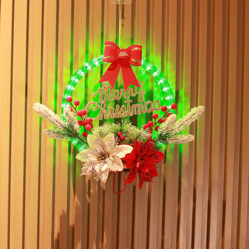 Christmas 30CM Luminous Garland Door
