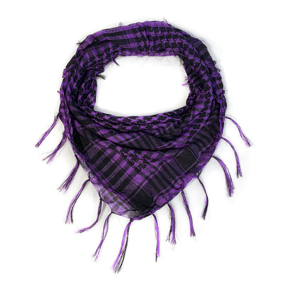 Network Silk Houndstooth Square Keffiyeh Military Fans Tactical Tassel Desert Scarf