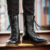 Men's Breathable Leather Cotton Shoes Lace-up