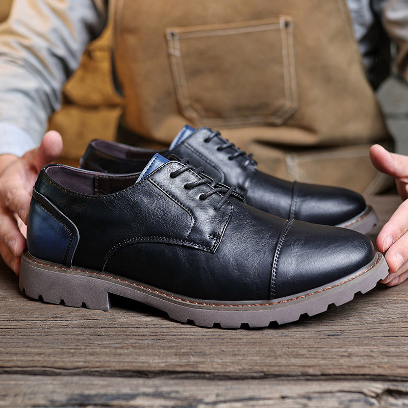 British Style Retro Casual Leather Shoes Men's Casual