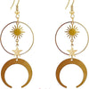 Bohemian Sun And Moon Earrings For Women