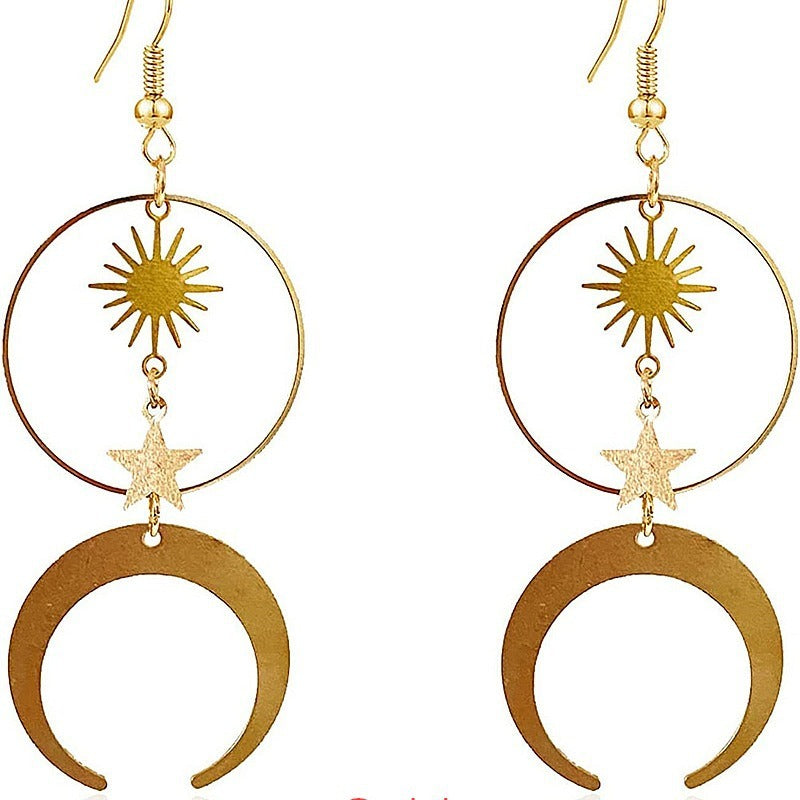 Bohemian Sun And Moon Earrings For Women