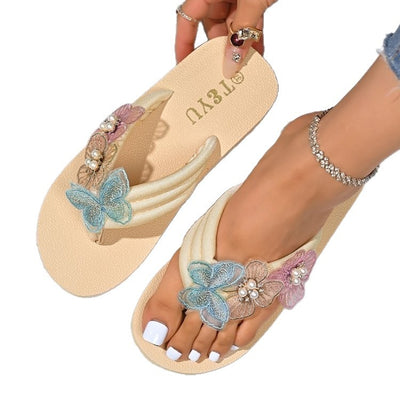 Women's Flower Beach Non-slip Seaside Flip-flops