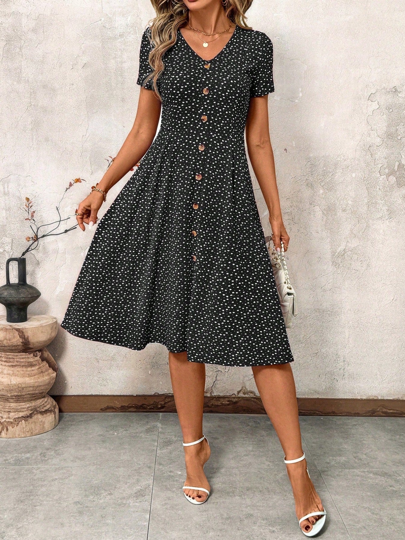Fashion Sexy Polka Dot Women's Clothing Dress