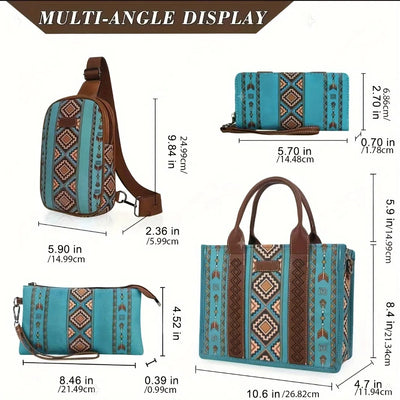 4Pcs Women's Purse Tote,