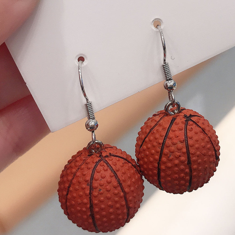 Fashion Sports Style Basketball Earrings
