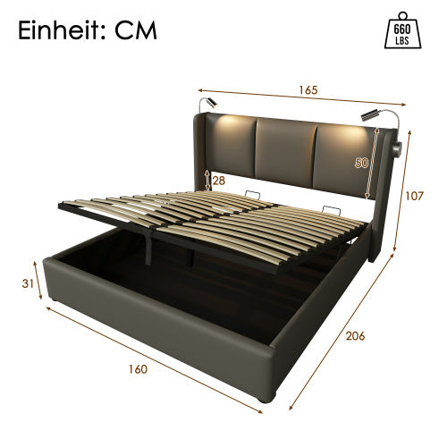 PU Doppelbett Aufbewahrungsbox