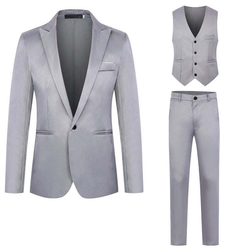 Men's Suit Slim Fit 2-piece Set Casual Business Set