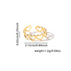 French Retro Titanium Steel Ring Golden