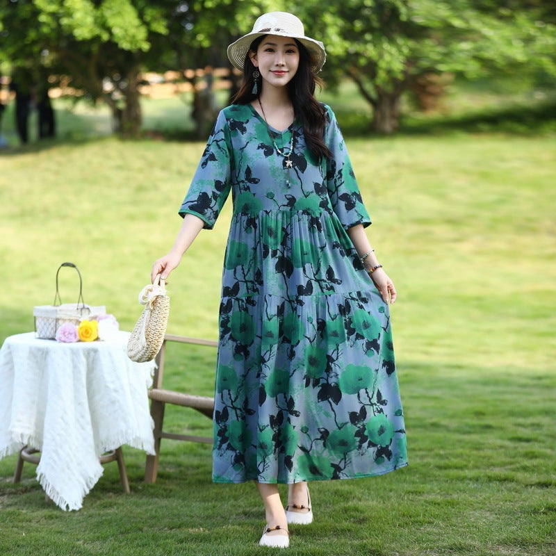 Summer New Noil Poplin Dress Stylish