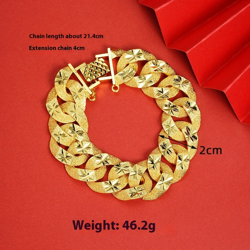 Gold Carven Design Starry Bracelet