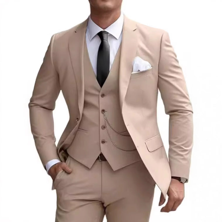 Suit Slim Fit Business Suit Banquet Temperament