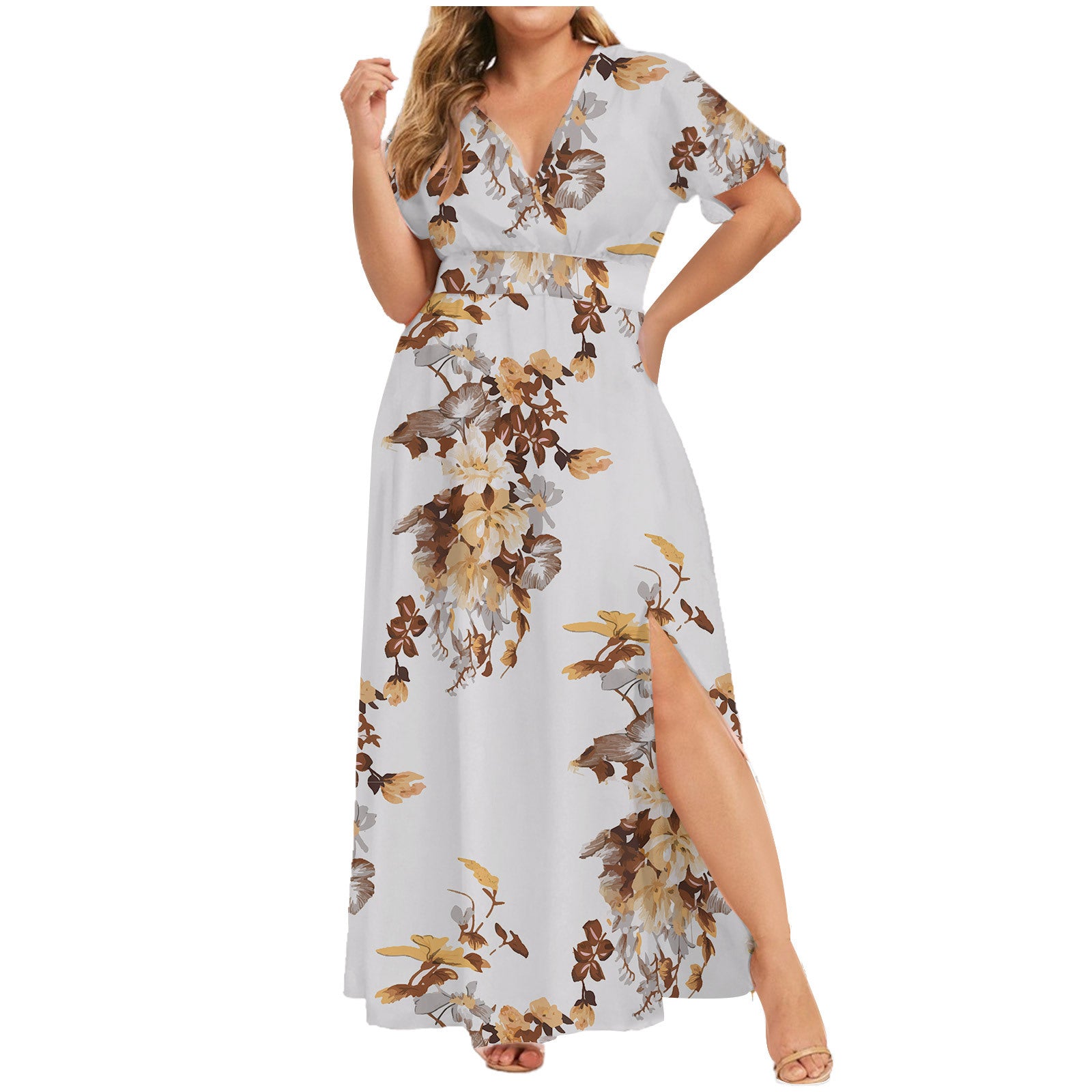 Women's Fashion Personalized Printed Short Sleeve Dress