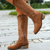 Plus Size Vintage Embroidered V Cut Martin Boots