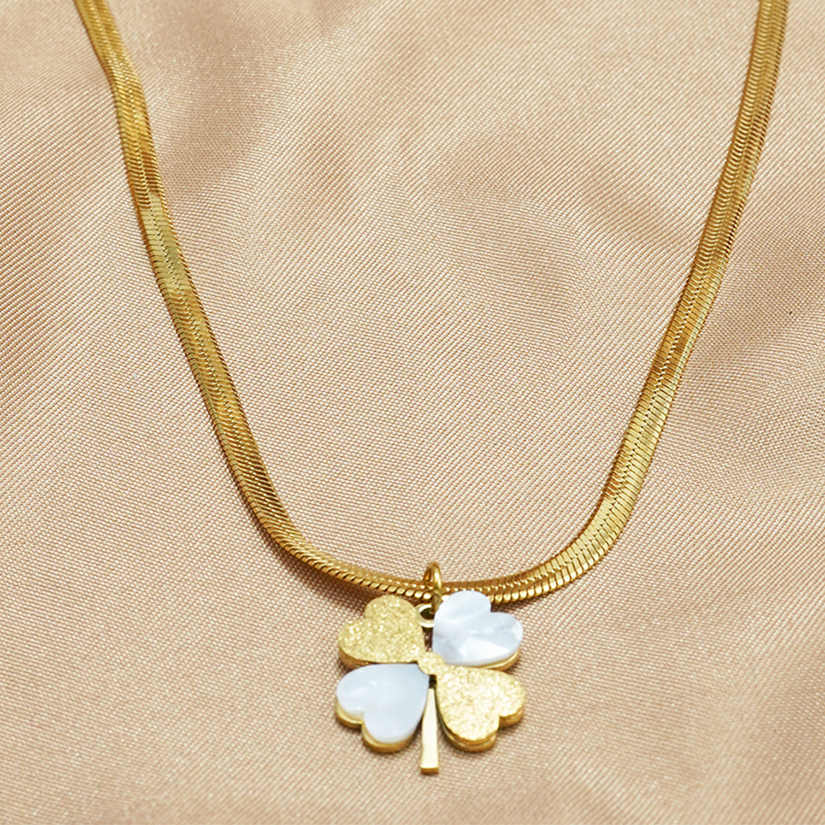 Lxalry 18K Gold Plated Double Luck Necklace