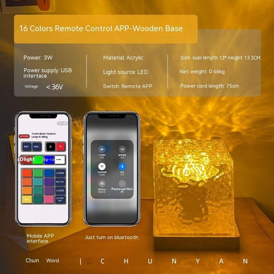 LED Water Ripple Ambient Night Light