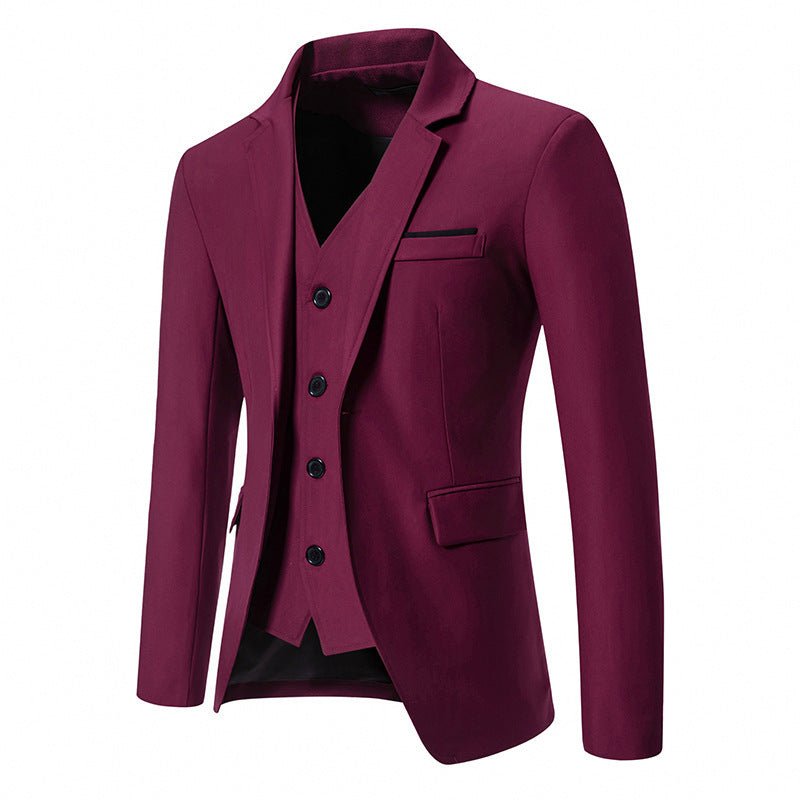 Men's Color Matching Small Suit European And American