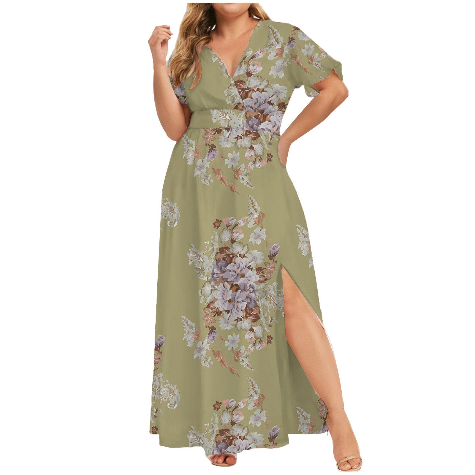 Women's Fashion Personalized Printed Short Sleeve Dress