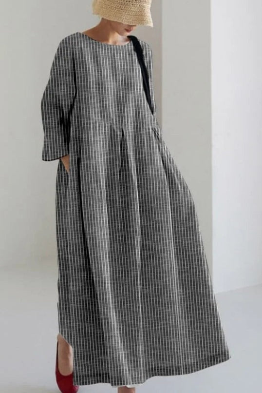 Women's Casual Loose Print Mid-length Dress