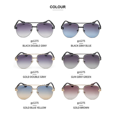 Fashion Women Retro Round Frame Frog Sunglasses