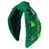 Rhinestone Green Clover Decoration Hair Accessories Hair Hoop Female