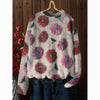 Western Style Beautiful Design Loose Slimming Printed Sweater Niche Fashion