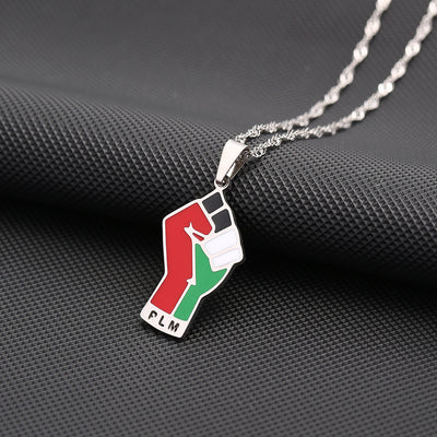 Stainless Steel Palestinian Pendant Necklace