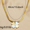 Lxalry 18K Gold Plated Double Luck Necklace