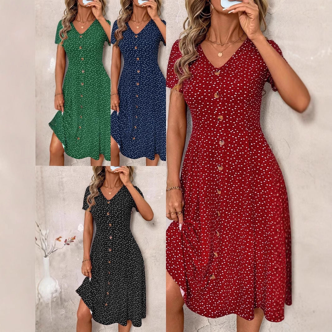Fashion Sexy Polka Dot Women's Clothing Dress