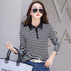 Cotton Button Temperament Korean-style Slim Blouse