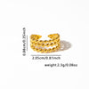 French Retro Titanium Steel Ring Golden