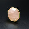 Crystal Ornament Natural Stone Polygon Exaggerated Big Ring