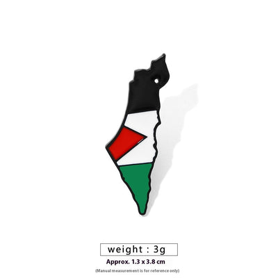 Free Palestine Flag Brooch Gold Badge Clothes Accessories Pin