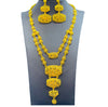 Gold Jewelry Suit Arabic Bridal Wedding Necklace Bracelet Earrings Ring