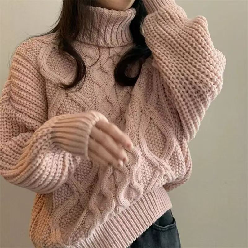 Sweater Twisted Short Long-sleeved Sweater Top