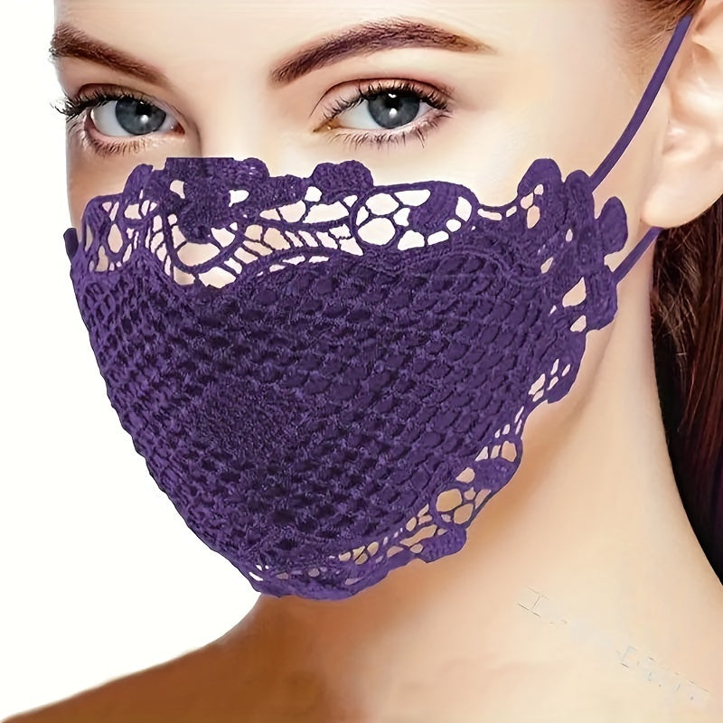 6 Pcs Sexy Lace Face Mask For Women-
