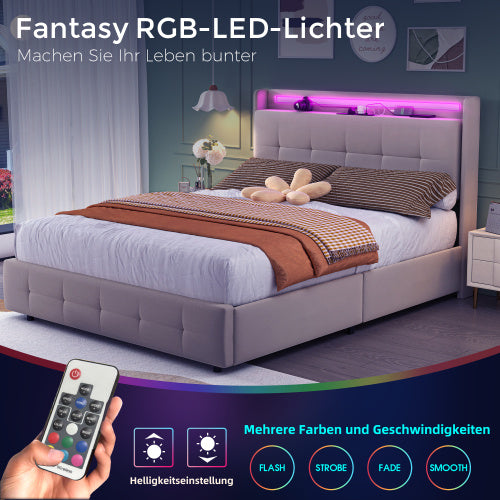 Holzlattenrost Gepolstertes Bett